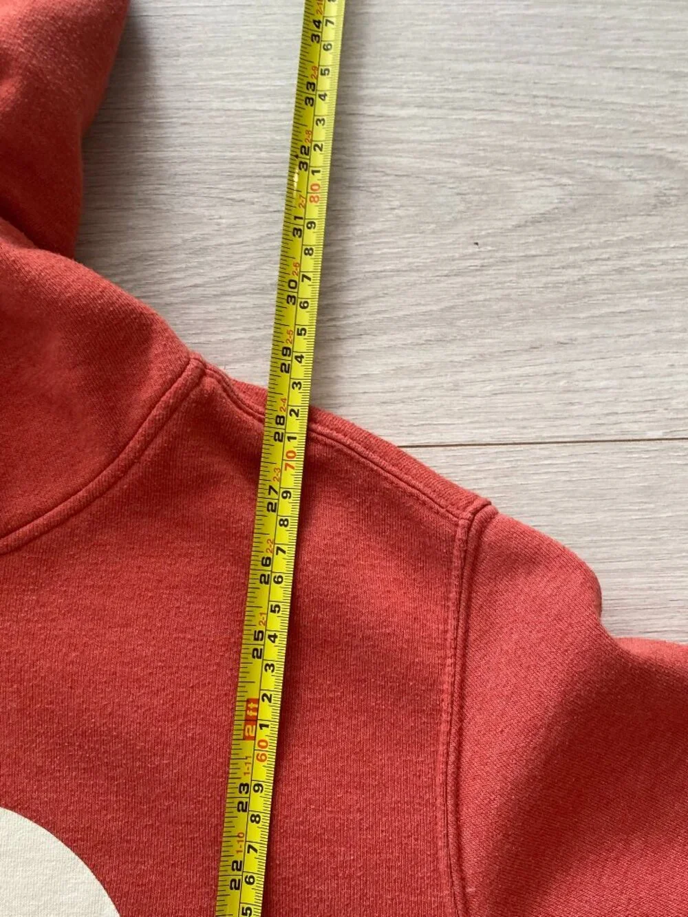 The North Face Drew Peak Big Logo Hoodie Burnt Orange Rust Men's Large